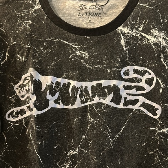 Le Tigre Collection Tiger Long Sleeve Tee T-Shirt Black Size Medium - Picture 3 of 10